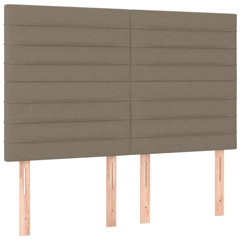 Galvūgalis su LED, taupe spalvos, 144x5x118/128cm, audinys