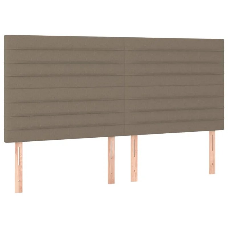 Galvūgalis su LED, taupe spalvos, 180x5x118/128cm, audinys