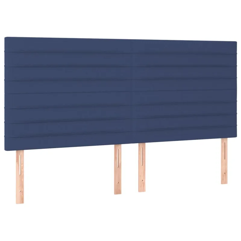 Galvūgalis su LED, mėlynos spalvos, 200x5x118/128cm, audinys