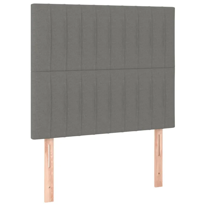 Galvūgalis su LED, tamsiai pilkas, 80x5x118/128cm, audinys