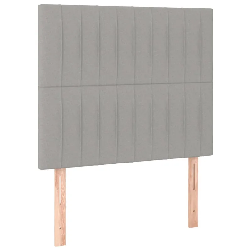 Galvūgalis su LED, šviesiai pilkas, 100x5x118/128cm, audinys