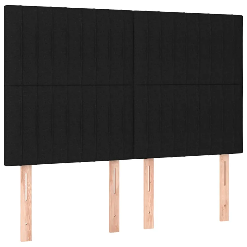 Galvūgalis su LED, juodos spalvos, 144x5x118/128cm, audinys