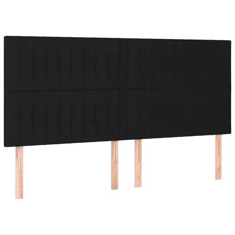 Galvūgalis su LED, juodos spalvos, 160x5x118/128cm, audinys