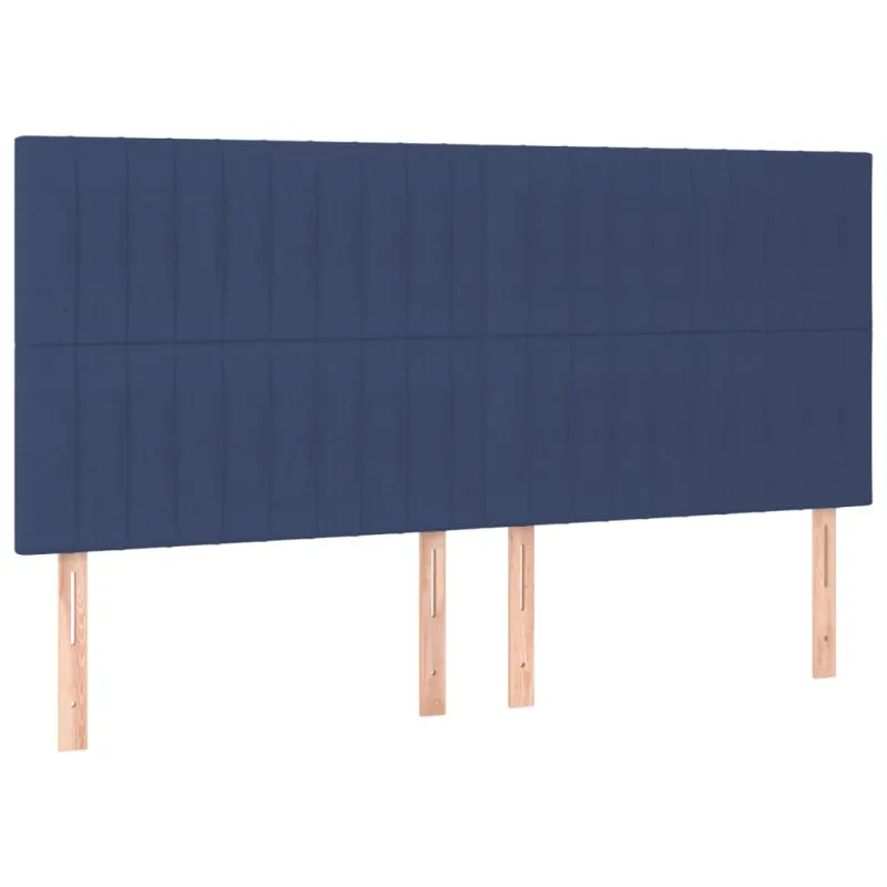 Galvūgalis su LED, mėlynos spalvos, 160x5x118/128cm, audinys