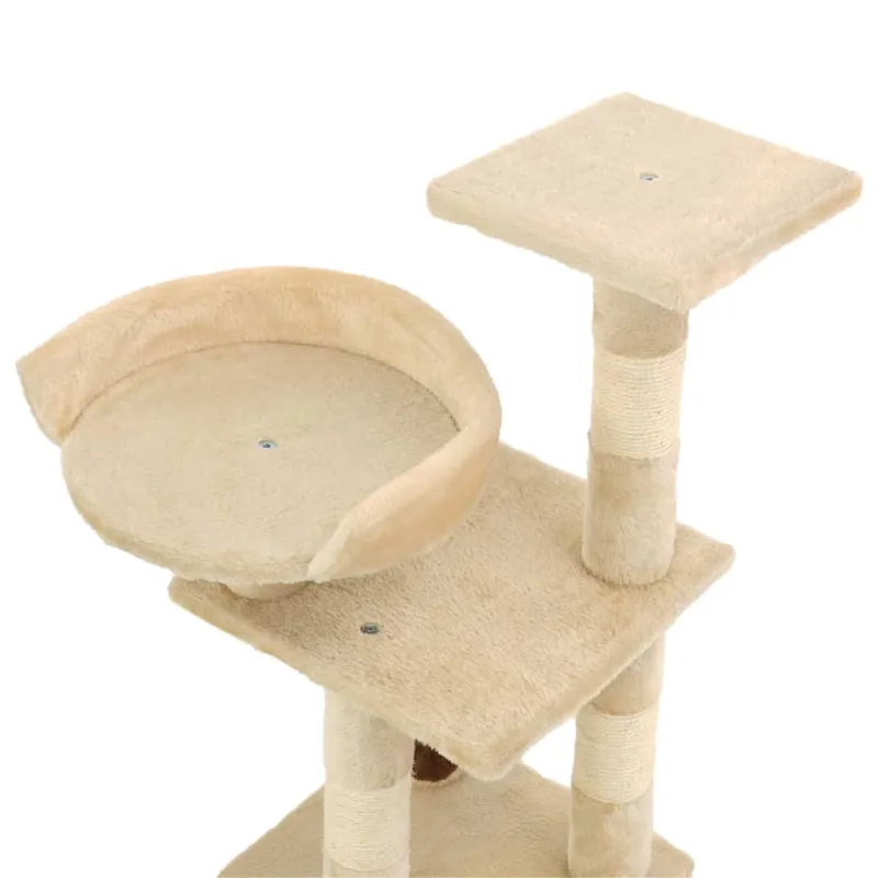 Draskyklė katėms su stovais iš sizalio, 65cm, smėlio sp.