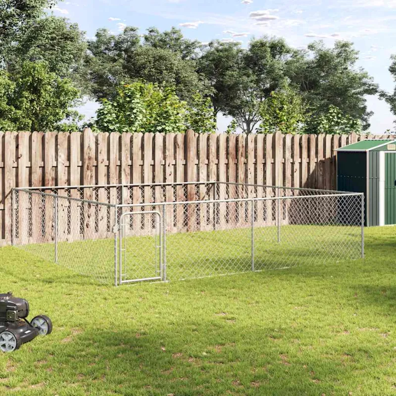 Lauko voljeras šunims, 4x4x1m, galvanizuotas plienas