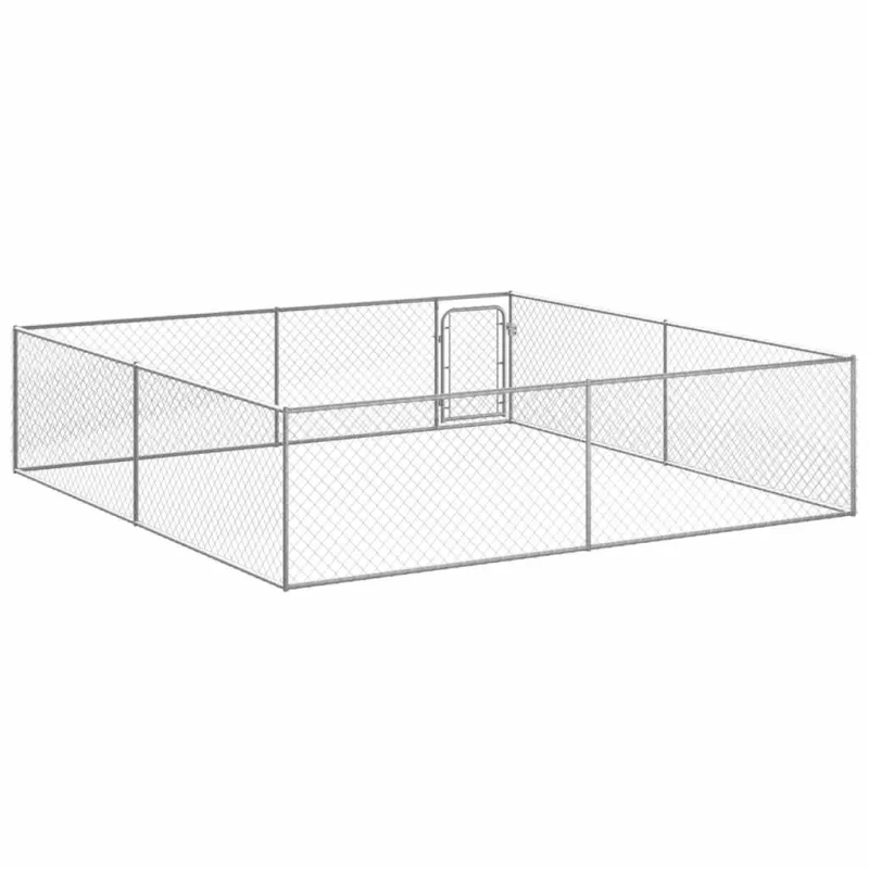 Lauko voljeras šunims, 4x4x1m, galvanizuotas plienas