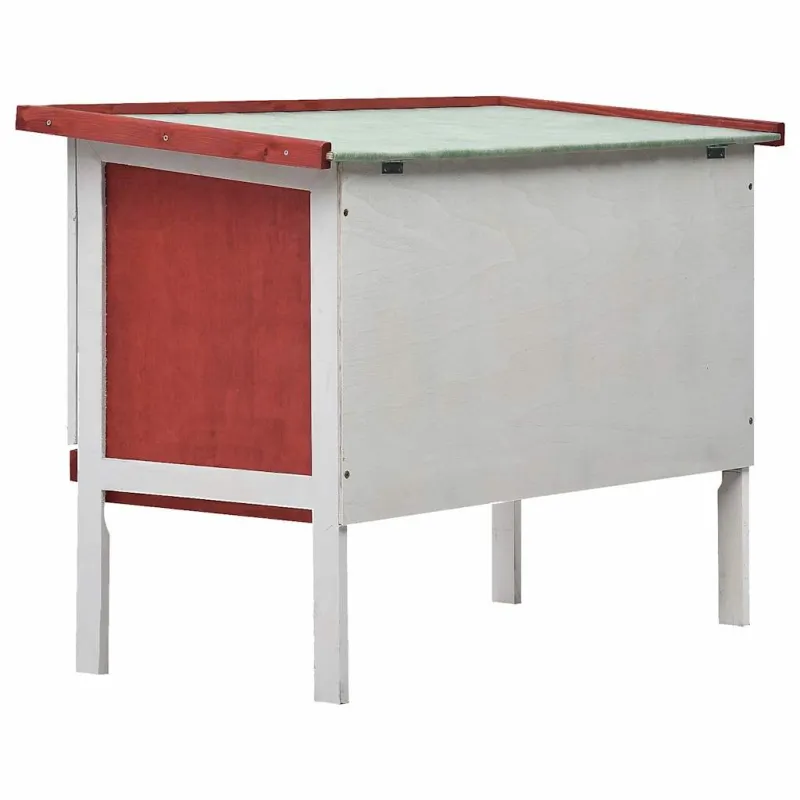 Lauko narvas triušiams, raudonos spalvos, mediena, 1 aukštas