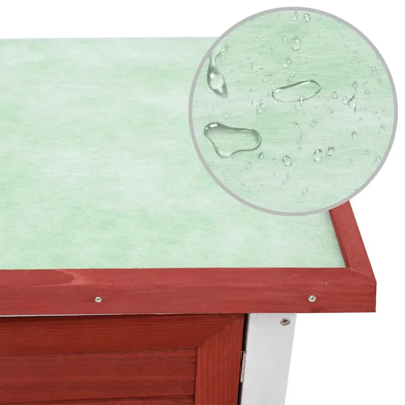 Lauko narvas triušiams, raudonas, mediena, su 1 durimis