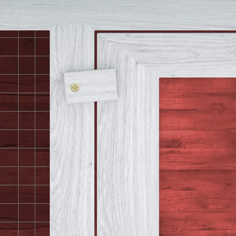 Narvas triušiams, raudonos spalvos, mediena, dviejų aukštų