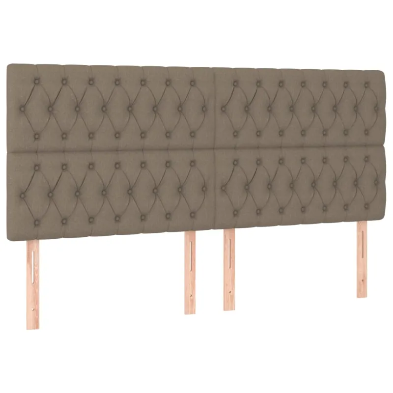 Galvūgalis su LED, taupe spalvos, 180x7x118/128cm, audinys