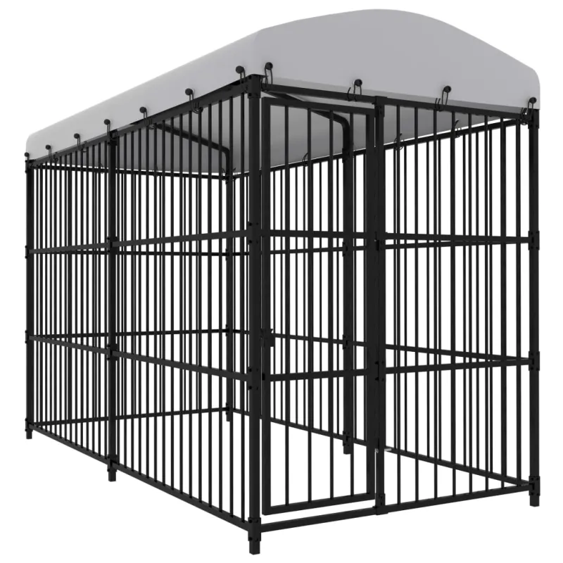 Lauko voljeras šunims su stogu, 300x150x210cm