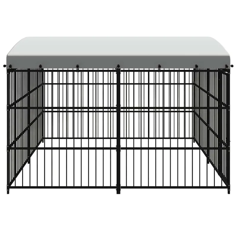 Lauko voljeras šunims su stogu, 300x300x210cm