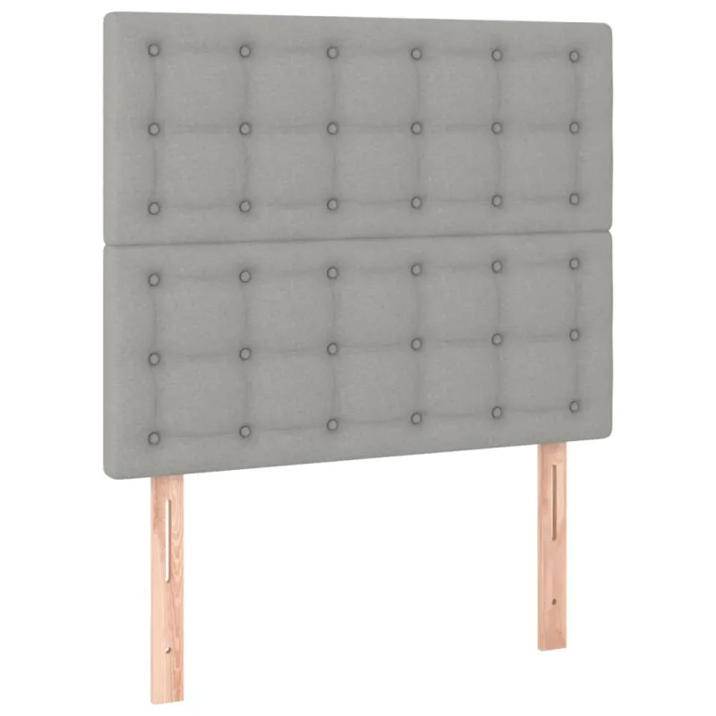 Galvūgalis su LED, šviesiai pilkas, 100x5x118/128cm, audinys