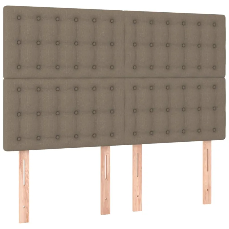 Galvūgalis su LED, taupe spalvos, 144x5x118/128cm, audinys