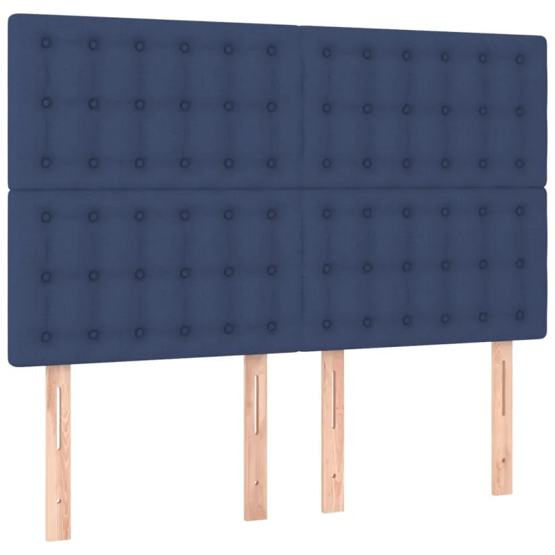 Galvūgalis su LED, mėlynos spalvos, 144x5x118/128cm, audinys