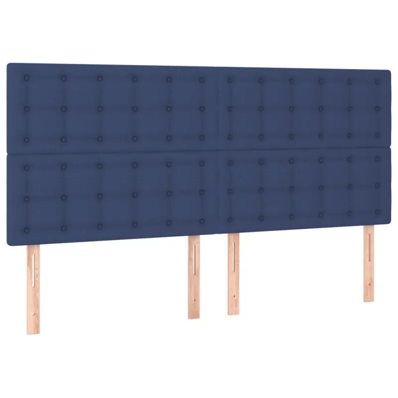 Galvūgalis su LED, mėlynos spalvos, 180x5x118/128cm, audinys
