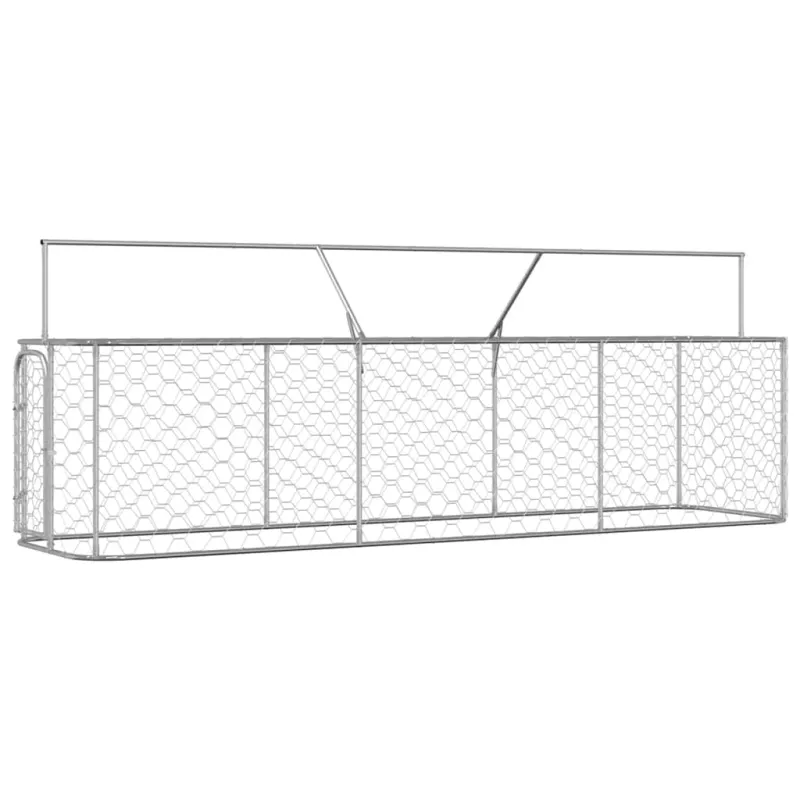 Lauko voljeras šunims su stogu, 400x100x150cm