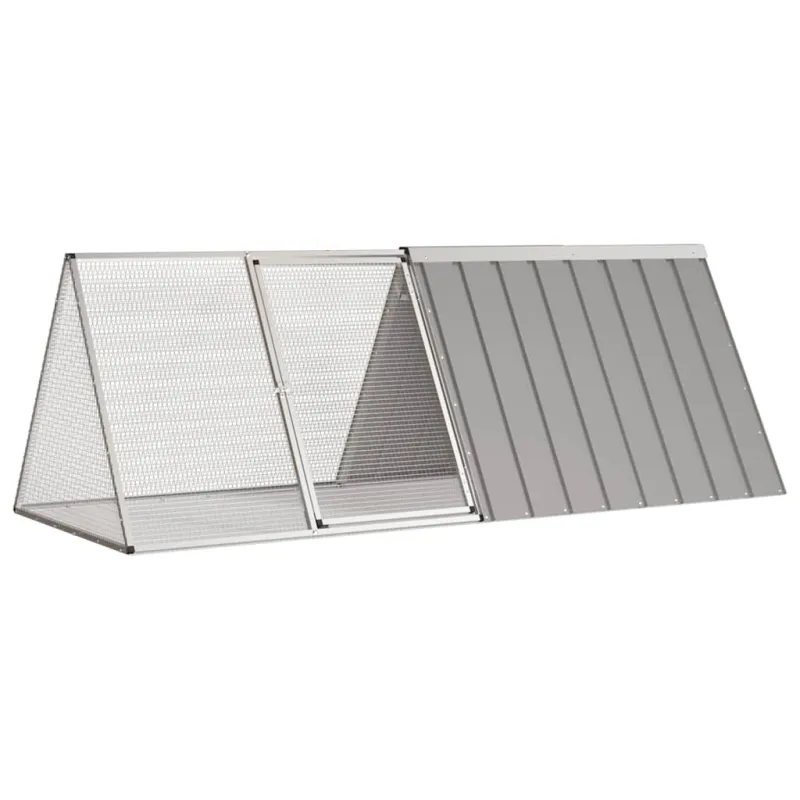 Triušių narvas, pilkas, 201,5x80,5x71cm, galvanizuotas plienas