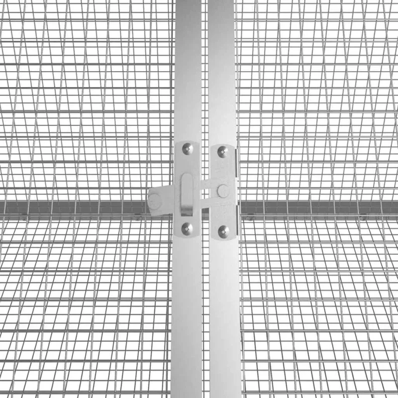 Triušių narvas, pilkas, 201,5x80,5x71cm, galvanizuotas plienas