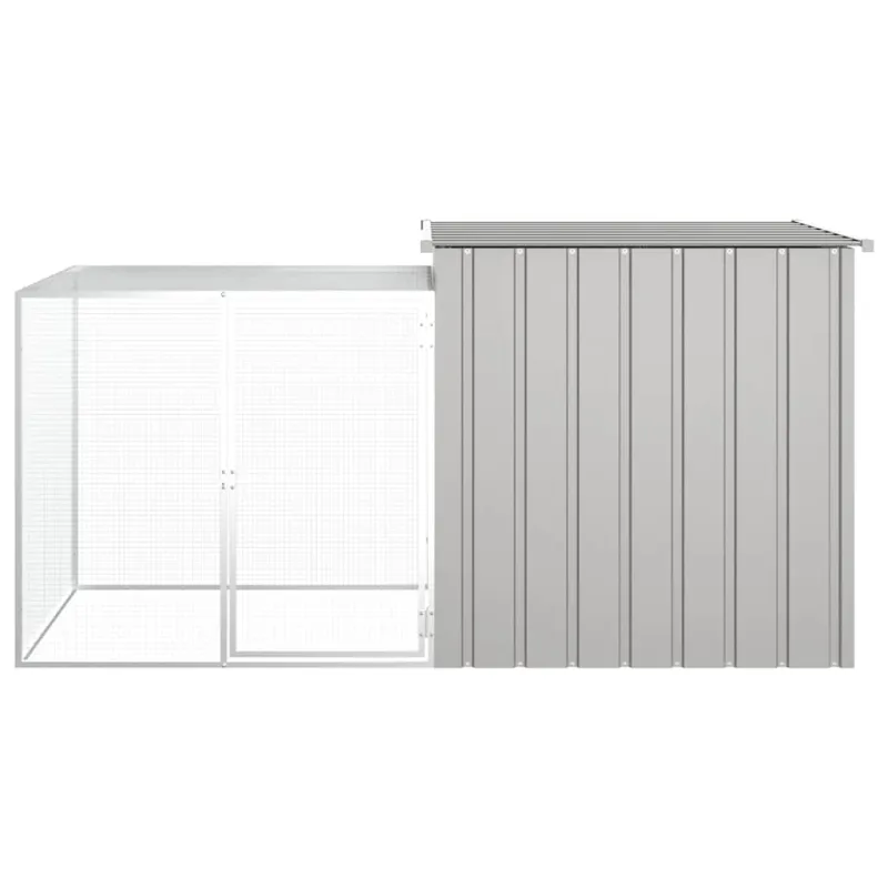Narvas viščiukams, pilkas, 200x91x100cm, galvanizuotas plienas