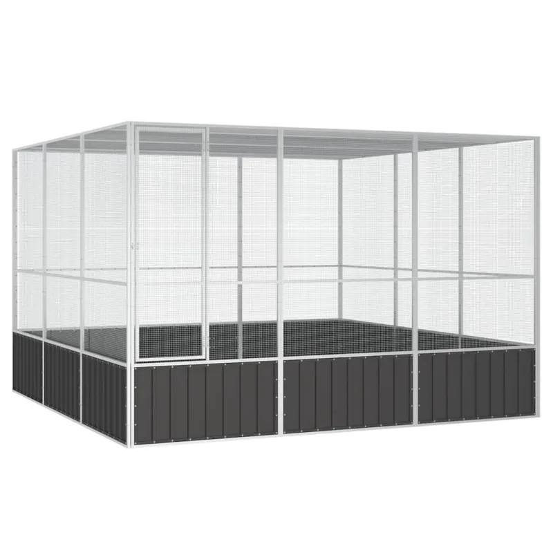 Paukščių narvas, antracito, 302,5x324,5x211,5cm, plienas