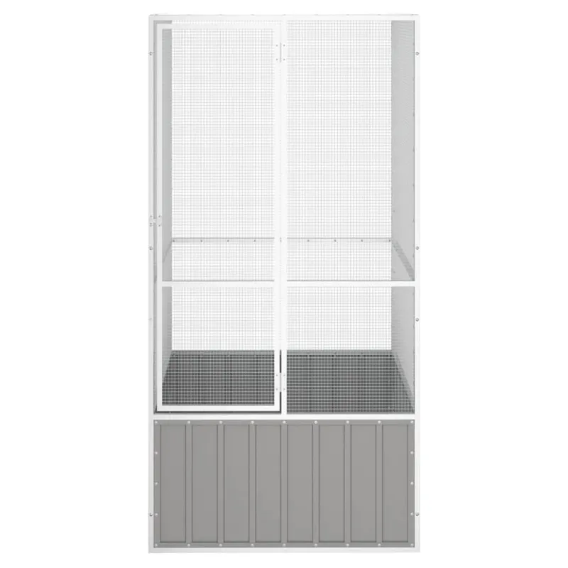 Paukščių narvas, pilkas, 111x107x211,5cm, galvanizuotas plienas