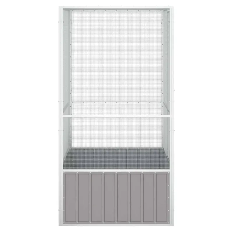 Paukščių narvas, pilkas, 111x107x211,5cm, galvanizuotas plienas