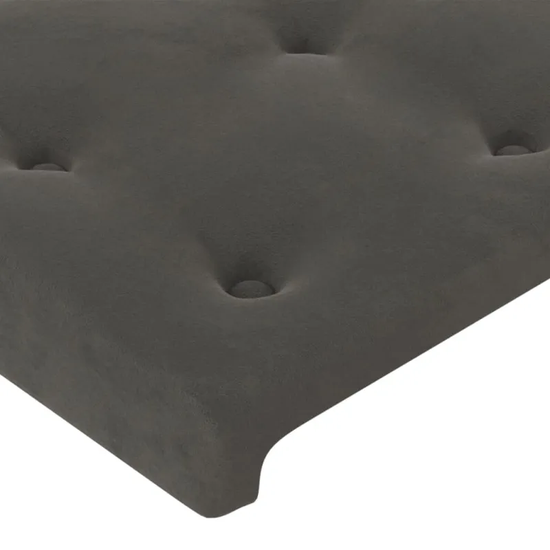 Galvūgalis su LED, tamsiai žalias, 160x5x118/128cm, aksomas