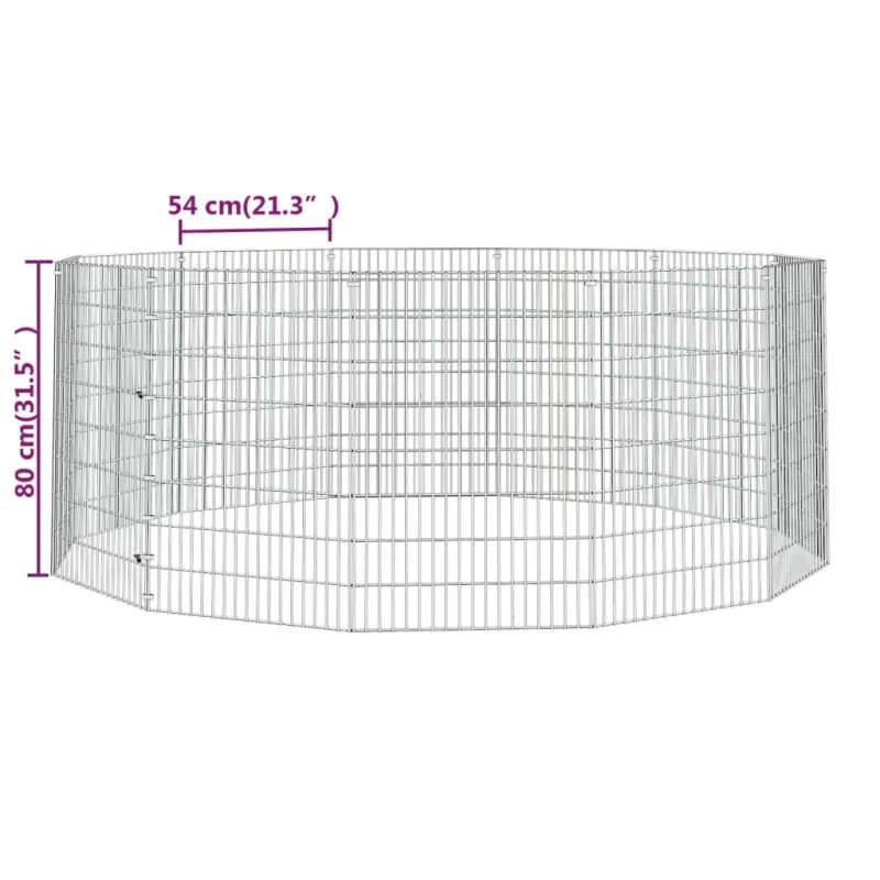 Aptvaras gyvūnams, 12 segmentų, 54x80cm, galvanizuota geležis
