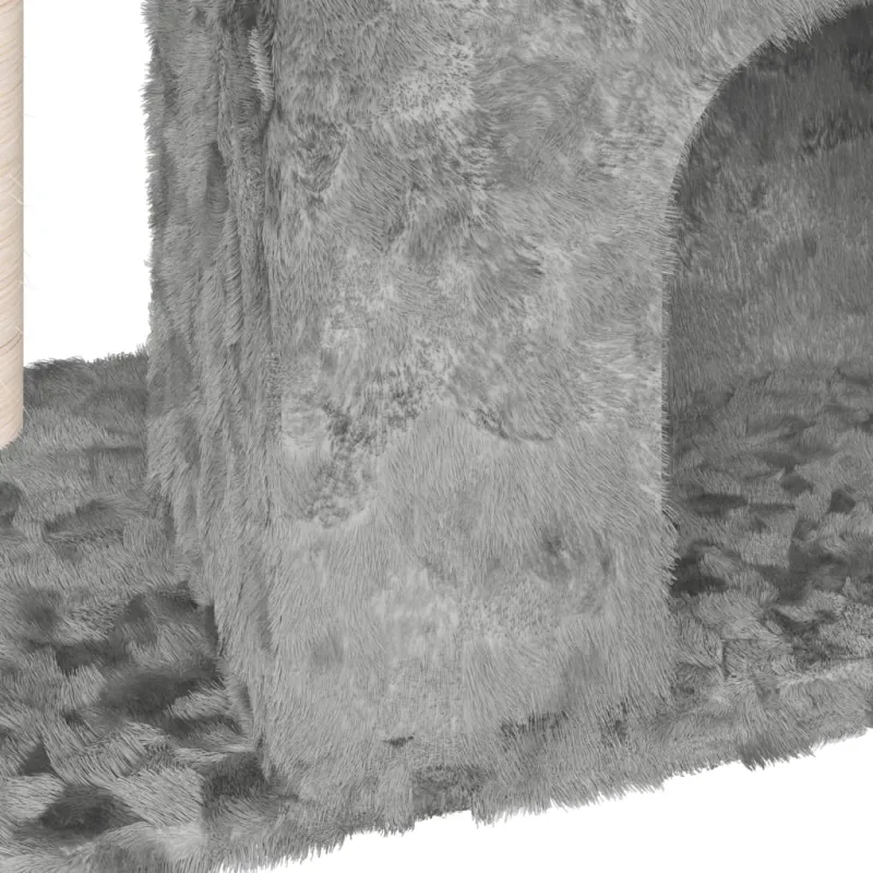 Draskyklė katėms su stovu iš sizalio, šviesiai pilka, 51cm