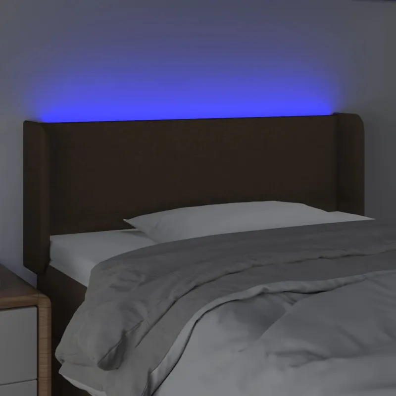 Galvūgalis su LED, tamsiai rudos spalvos, 93x16x78/88cm