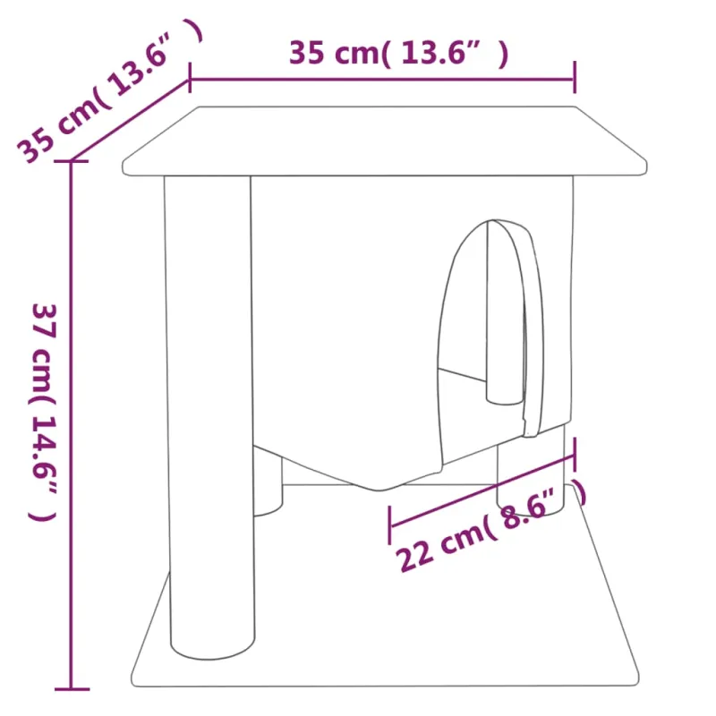Draskyklė katėms su stovais iš sizalio, kreminės spalvos, 37cm