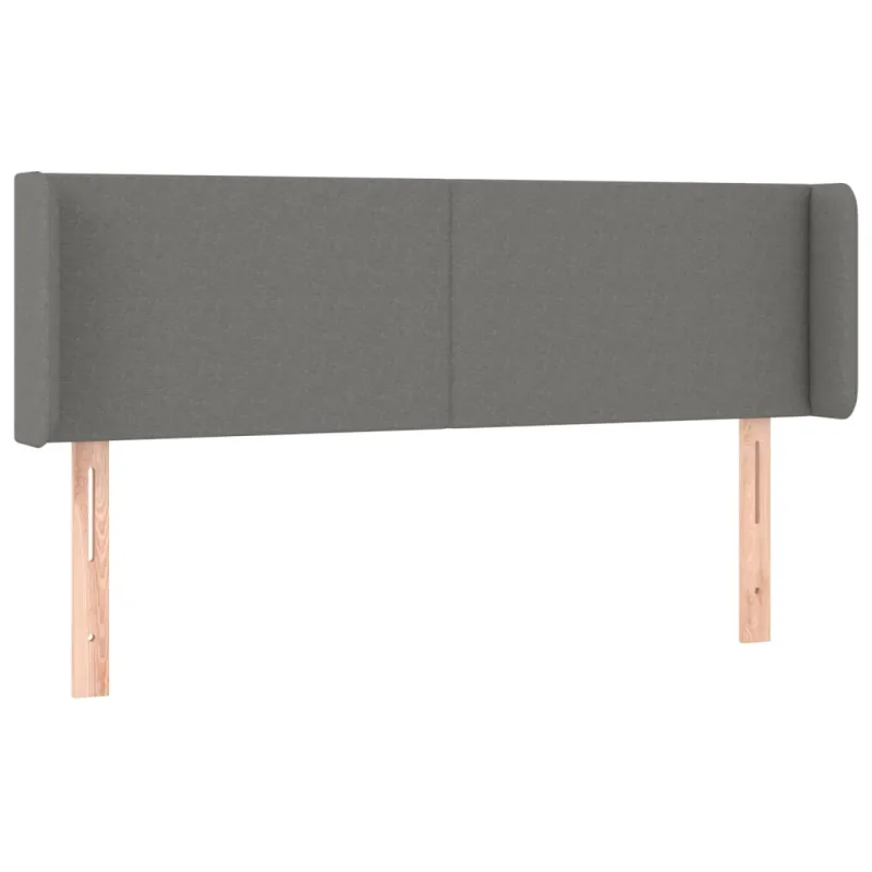 Galvūgalis su LED, tamsiai pilkas, 147x16x78/88cm, audinys
