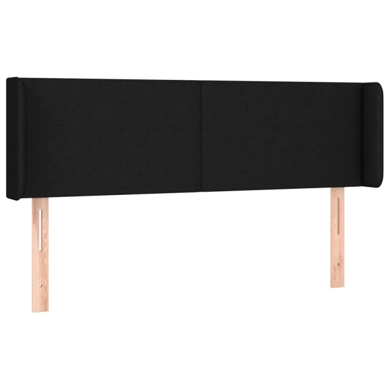 Galvūgalis su LED, juodos spalvos, 147x16x78/88cm, audinys