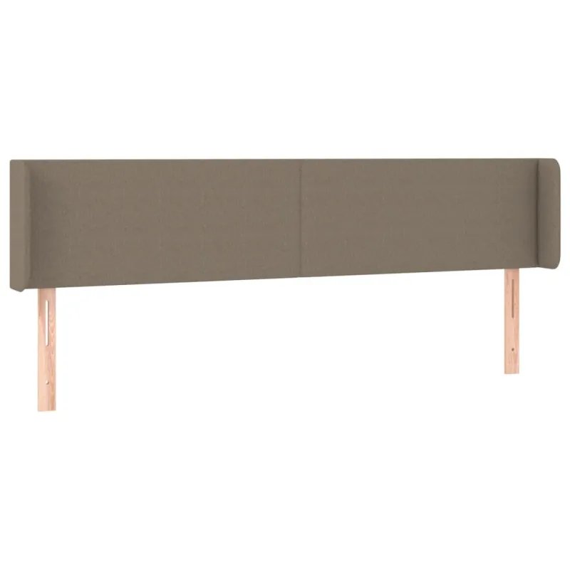 Galvūgalis su LED, taupe spalvos, 183x16x78/88cm, audinys