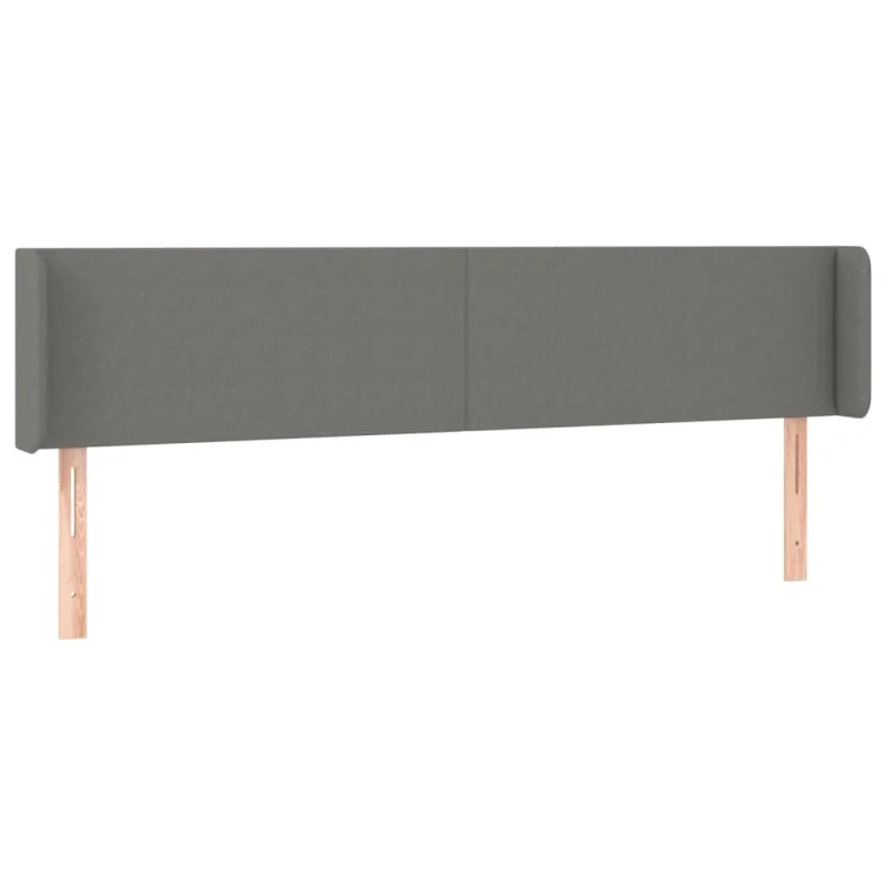 Galvūgalis su LED, tamsiai pilkas, 203x16x78/88cm, audinys