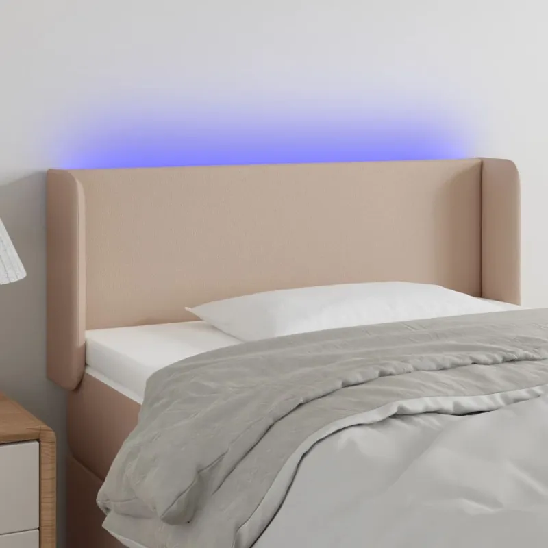 Galvūgalis su LED, kapučino spalvos, 83x16x78/88cm