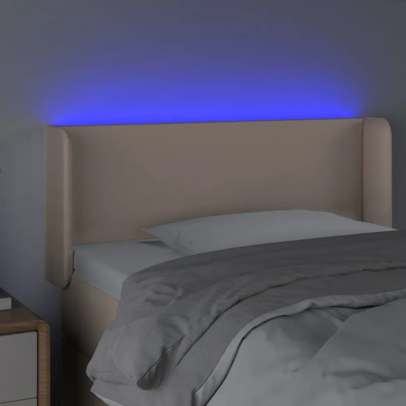 Galvūgalis su LED, kapučino spalvos, 83x16x78/88cm