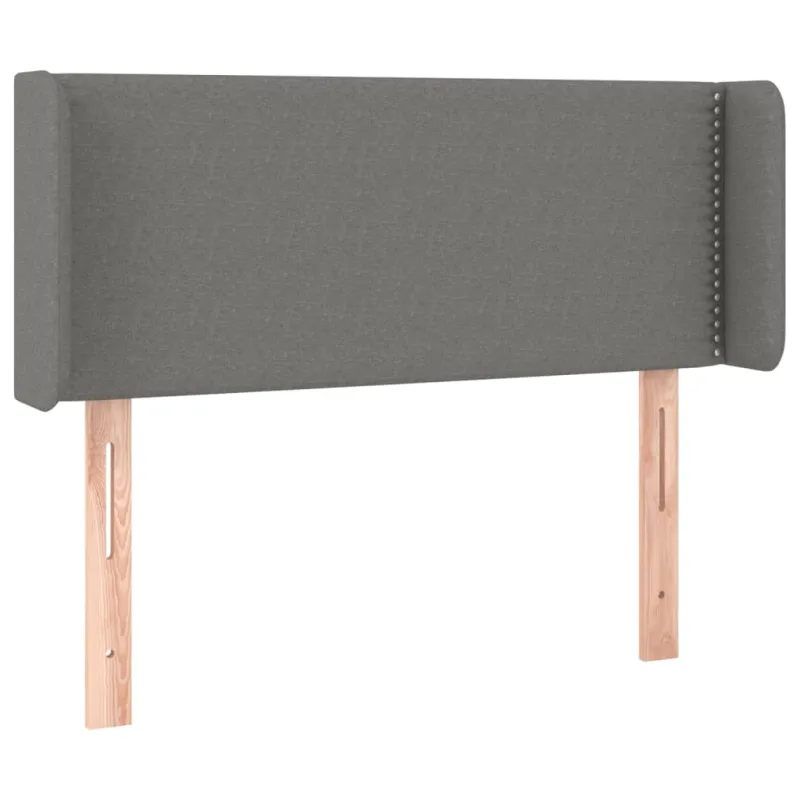 Galvūgalis su LED, tamsiai pilkas, 83x16x78/88cm, audinys