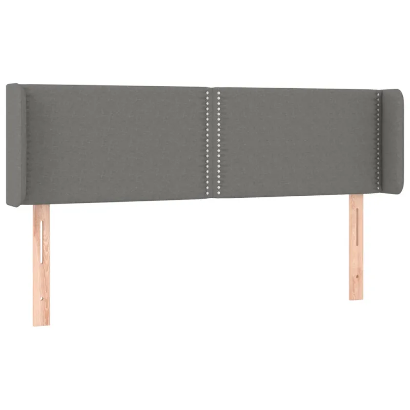 Galvūgalis su LED, tamsiai pilkas, 147x16x78/88cm, audinys