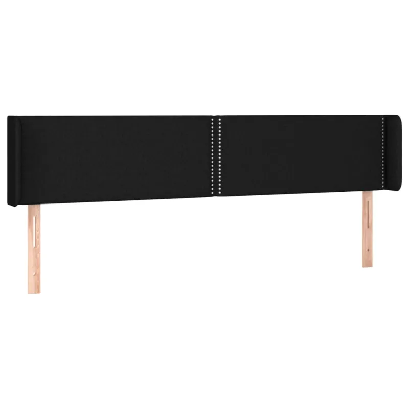 Galvūgalis su LED, juodos spalvos, 163x16x78/88cm, audinys
