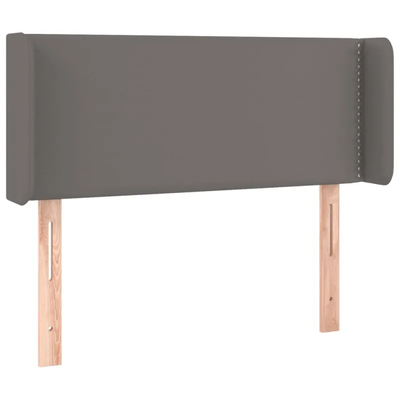 Galvūgalis su LED, pilkos spalvos, 83x16x78/88cm, dirbtinė oda