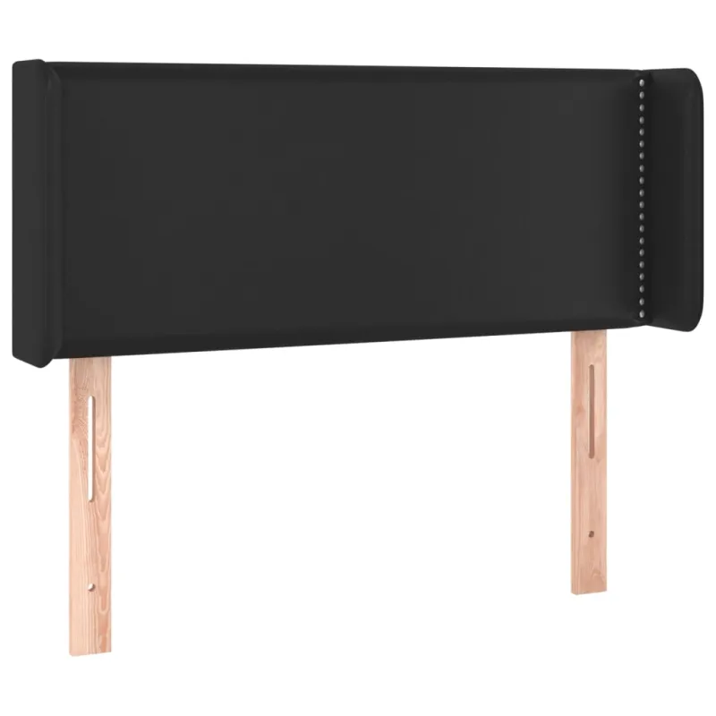 Galvūgalis su LED, juodos spalvos, 93x16x78/88cm, dirbtinė oda