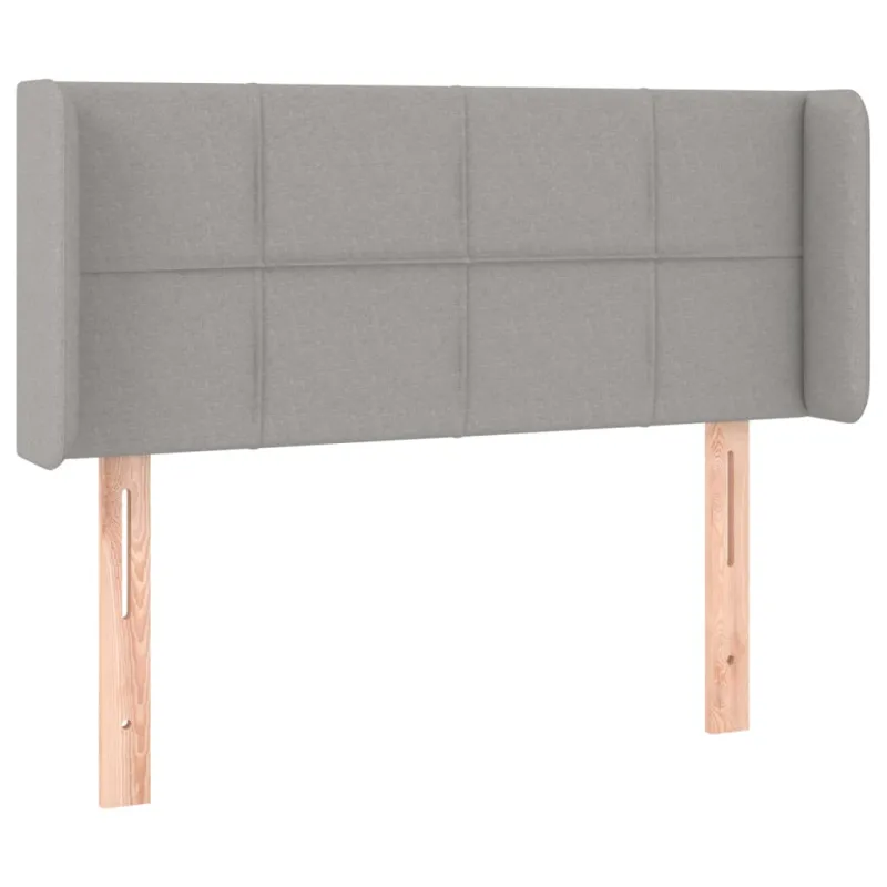 Galvūgalis su LED, šviesiai pilkas, 93x16x78/88cm, audinys