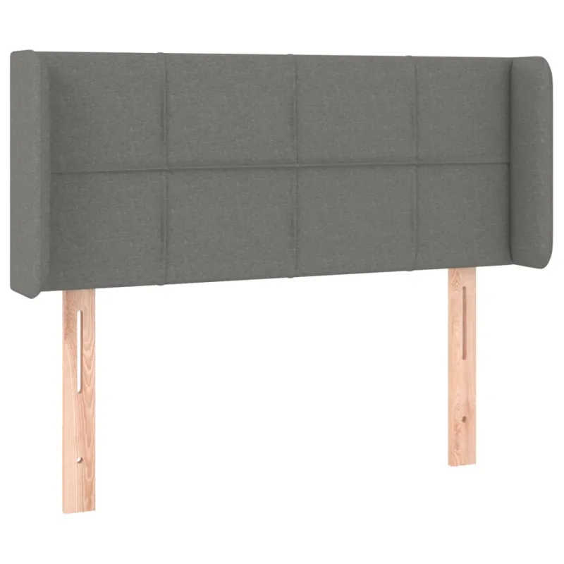 Galvūgalis su LED, tamsiai pilkas, 93x16x78/88cm, audinys