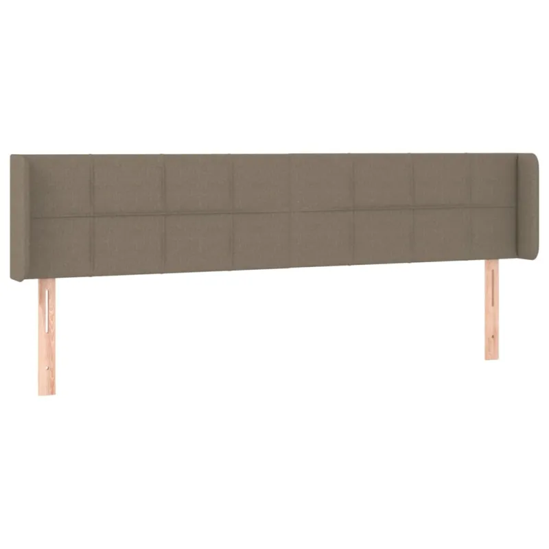 Galvūgalis su LED, taupe spalvos, 163x16x78/88cm, audinys
