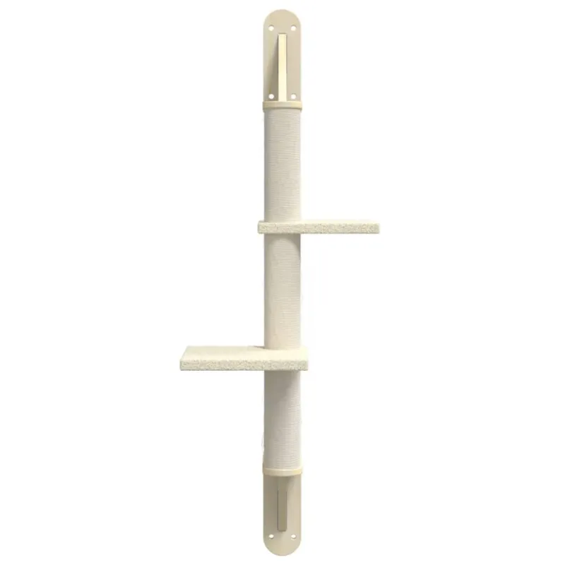 Draskyklė katėms su draskymo stovu, kreminė, 108cm