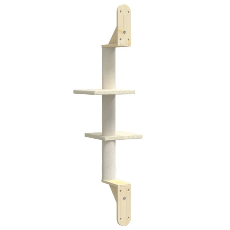Draskyklė katėms su draskymo stovu, kreminė, 108cm