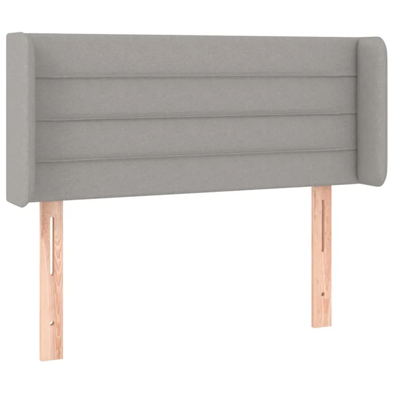 Galvūgalis su LED, šviesiai pilkas, 103x16x78/88cm, audinys